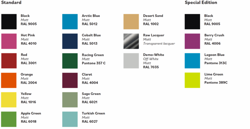 Brompton 2015 Paint Colours